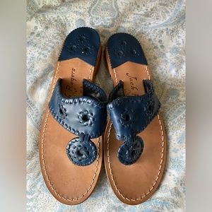 Jack Rogers Navy Blue Jack Flats Sandal Size 8